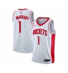 Men's Houston Rockets #1 Tracy McGrady Authentic White Finished Basketball Jersey - Association Edition