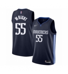 Men's Dallas Mavericks #55 Delon Wright Authentic Navy Finished Basketball Jersey - Statement Edition
