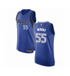 Men's Dallas Mavericks #55 Delon Wright Authentic Royal Blue Basketball Jersey - Icon Edition