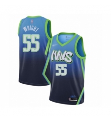 Men's Dallas Mavericks #55 Delon Wright Swingman Blue Basketball Jersey - 2019 20 City Edition