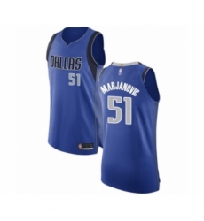 Men's Dallas Mavericks #51 Boban Marjanovic Authentic Royal Blue Basketball Jersey - Icon Edition