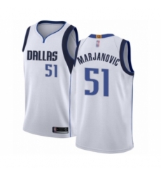 Women's Dallas Mavericks #51 Boban Marjanovic Authentic White Basketball Jersey - Association Edition