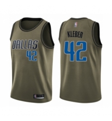 Men's Dallas Mavericks #42 Maxi Kleber Swingman Green Salute to Service Basketball Jersey