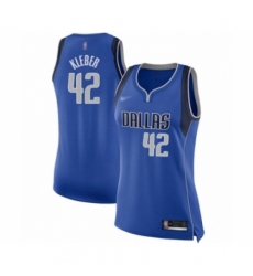 Women's Dallas Mavericks #42 Maxi Kleber Authentic Royal Blue Basketball Jersey - Icon Edition