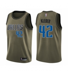 Youth Dallas Mavericks #42 Maxi Kleber Swingman Green Salute to Service Basketball Jersey