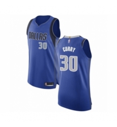 Men's Dallas Mavericks #30 Seth Curry Authentic Royal Blue Basketball Jersey - Icon Edition