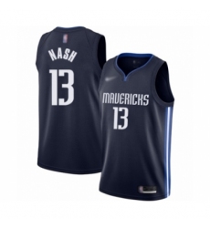 Youth Dallas Mavericks #13 Steve Nash Swingman Navy Finished Basketball Jersey - Statement Edition