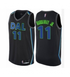 Men's Dallas Mavericks #11 Tim Hardaway Jr. Authentic Black Basketball Jersey - City Edition