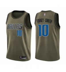 Men's Dallas Mavericks #10 Dorian Finney-Smith Swingman Green Salute to Service Basketball Jersey