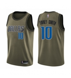 Youth Dallas Mavericks #10 Dorian Finney-Smith Swingman Green Salute to Service Basketball Jersey