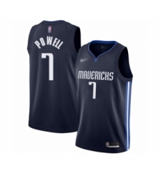 Men's Dallas Mavericks #7 Dwight Powell Authentic Navy Finished Basketball Jersey - Statement Edition