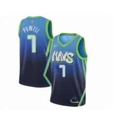 Men's Dallas Mavericks #7 Dwight Powell Swingman Blue Basketball Jersey - 2019 20 City Edition