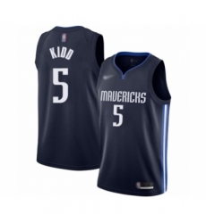 Men's Dallas Mavericks #5 Jason Kidd Authentic Navy Finished Basketball Jersey - Statement Edition
