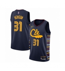 Men's Cleveland Cavaliers #31 John Henson Swingman Navy Basketball Jersey - 2019 20 City Edition