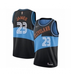 Women's Cleveland Cavaliers #23 LeBron James Swingman Black Hardwood Classics Finished Basketball Jersey