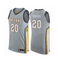 Men's Cleveland Cavaliers #20 Brandon Knight Authentic Gray Basketball Jersey - City Edition