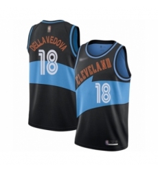 Men's Cleveland Cavaliers #18 Matthew Dellavedova Authentic Black Hardwood Classics Finished Basketball Jersey