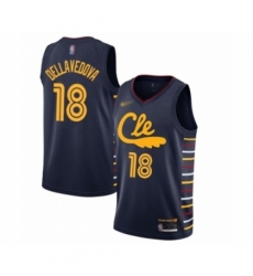 Men's Cleveland Cavaliers #18 Matthew Dellavedova Swingman Navy Basketball Jersey - 2019 20 City Edition