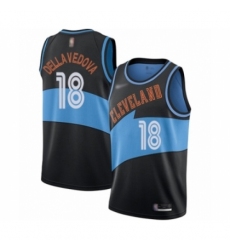 Women's Cleveland Cavaliers #18 Matthew Dellavedova Swingman Black Hardwood Classics Finished Basketball Jersey