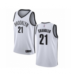 Men's Brooklyn Nets #21 Wilson Chandler Authentic White Basketball Jersey - Association Edition