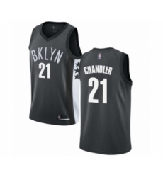 Women's Brooklyn Nets #21 Wilson Chandler Authentic Gray Basketball Jersey Statement Edition