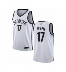 Men's Brooklyn Nets #17 Garrett Temple Authentic White Basketball Jersey - Association Edition