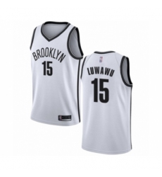 Men's Brooklyn Nets #15 Timothe Luwawu Authentic White Basketball Jersey - Association Edition