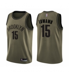 Men's Brooklyn Nets #15 Timothe Luwawu Swingman Green Salute to Service Basketball Jersey