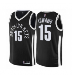 Women's Brooklyn Nets #15 Timothe Luwawu Swingman Black Basketball Jersey - City Edition