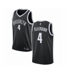 Women's Brooklyn Nets #4 Henry Ellenson Authentic Black Basketball Jersey - Icon Edition