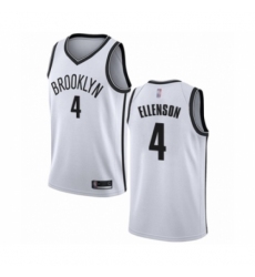 Women's Brooklyn Nets #4 Henry Ellenson Swingman White Basketball Jersey - Association Edition