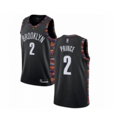 Men's Brooklyn Nets #2 Taurean Prince Authentic Black Basketball Jersey - 2018 19 City Edition