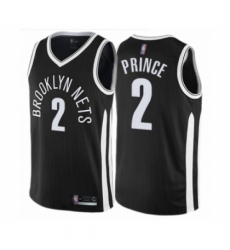 Men's Brooklyn Nets #2 Taurean Prince Authentic Black Basketball Jersey - City Edition