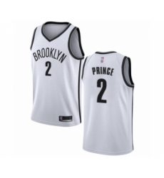 Men's Brooklyn Nets #2 Taurean Prince Authentic White Basketball Jersey - Association Edition