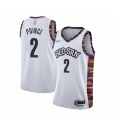Men's Brooklyn Nets #2 Taurean Prince Swingman White Basketball Jersey - 2019 20 City Edition