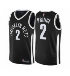Youth Brooklyn Nets #2 Taurean Prince Swingman Black Basketball Jersey - City Edition