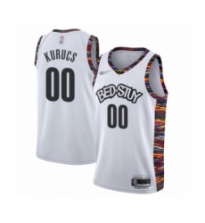 Youth Brooklyn Nets #00 Rodions Kurucs Swingman White Basketball Jersey - 2019 20 City Edition