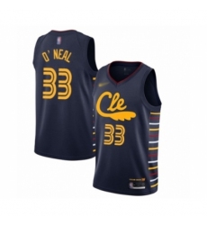 Men's Cleveland Cavaliers #33 Shaquille O'Neal Swingman Navy Basketball Jersey - 2019 20 City Edition
