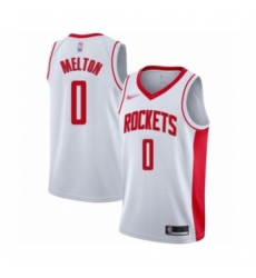 Men's Houston Rockets #0 De'Anthony Melton Swingman White Finished Basketball Jersey - Association Edition