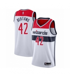 Women's Washington Wizards #42 Davis Bertans Swingman White Basketball Jersey - Association Edition