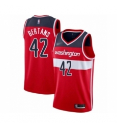 Youth Washington Wizards #42 Davis Bertans Swingman Red Basketball Jersey - Icon Edition