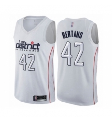 Youth Washington Wizards #42 Davis Bertans Swingman White Basketball Jersey - City Edition