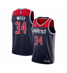 Men's Washington Wizards #34 C.J. Miles Authentic Navy Blue Finished Basketball Jersey - Statement Edition