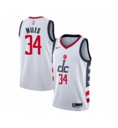 Men's Washington Wizards #34 C.J. Miles Swingman White Basketball Jersey - 2019 20 City Edition