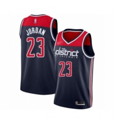 Men's Washington Wizards #23 Michael Jordan Authentic Navy Blue Finished Basketball Jersey - Statement Edition