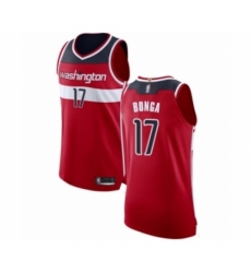 Men's Washington Wizards #17 Isaac Bonga Authentic Red Basketball Jersey - Icon Edition