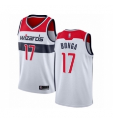 Men's Washington Wizards #17 Isaac Bonga Authentic White Basketball Jersey - Association Edition