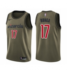 Men's Washington Wizards #17 Isaac Bonga Swingman Green Salute to Service Basketball Jersey