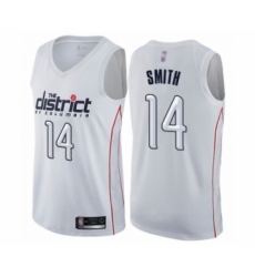 Men's Washington Wizards #14 Ish Smith Authentic White Basketball Jersey - City Edition