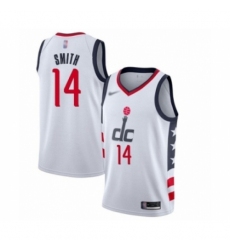 Men's Washington Wizards #14 Ish Smith Swingman White Basketball Jersey - 2019 20 City Edition